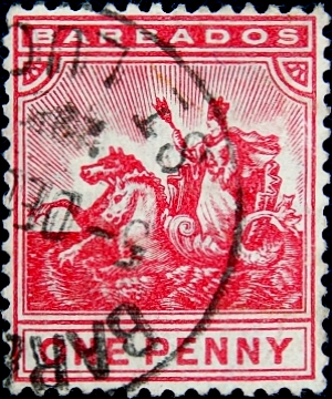 Барбадос 1905 год . Печать колонии . 1 p .